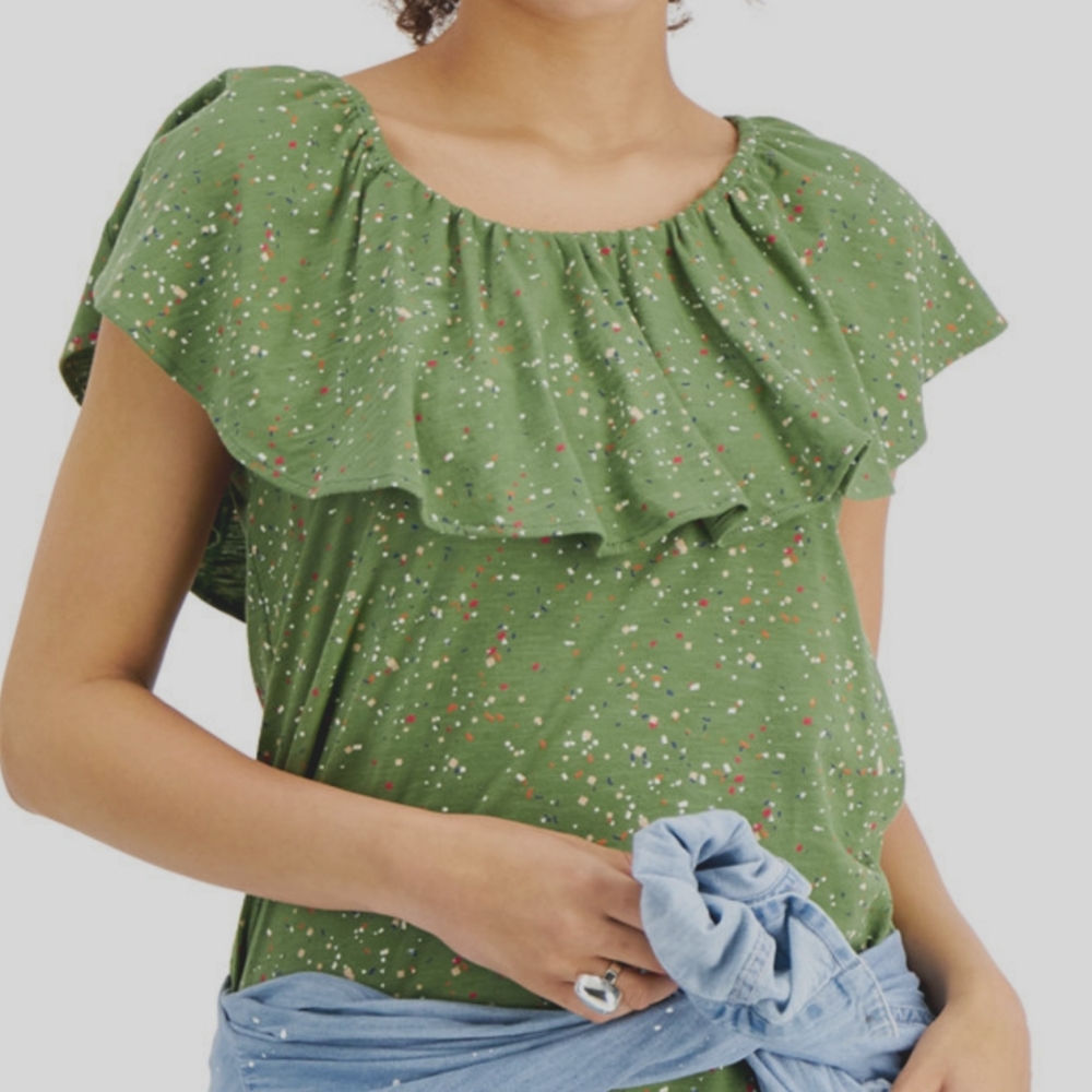 Style and Co off the shoulder ruffled top, NEW